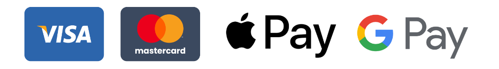 Apple Pay and Google Pay accepted